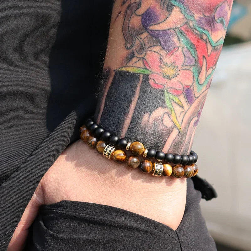 Bracelet pour homme œil de tigre