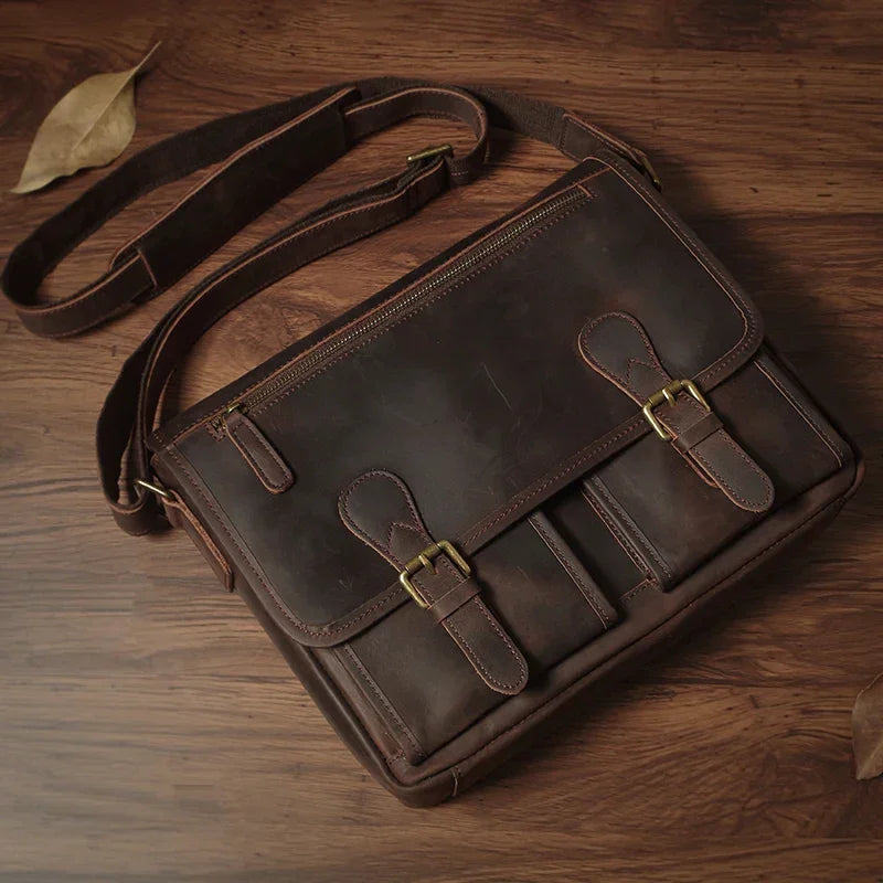 Cartable homme en cuir