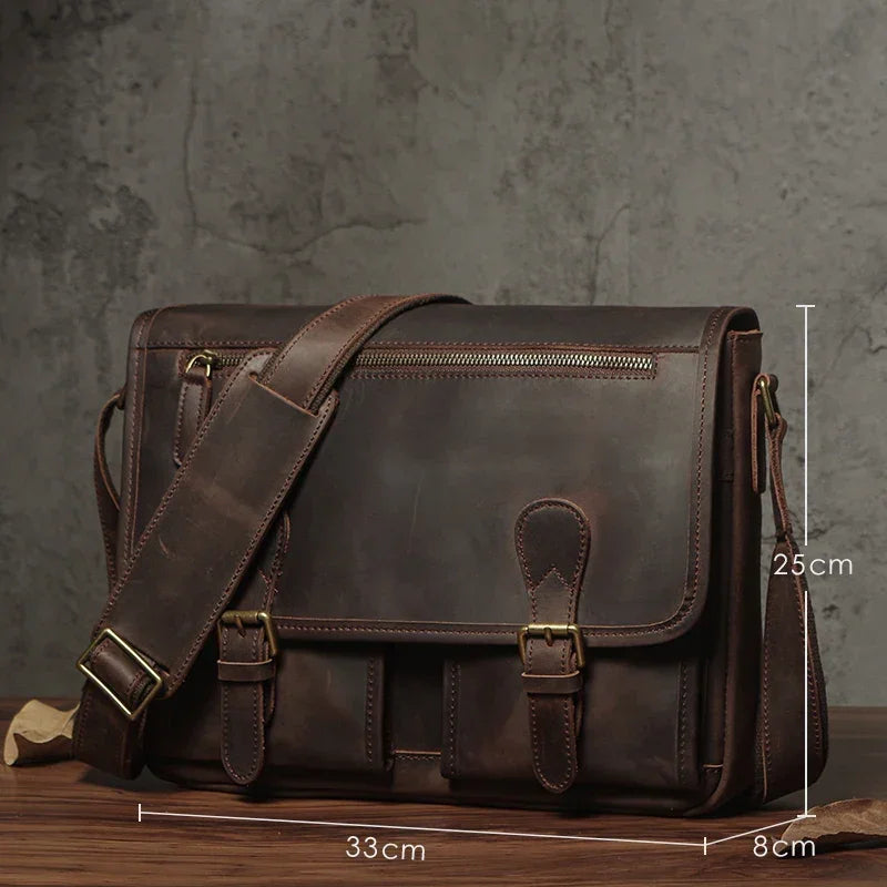 Cartable homme en cuir