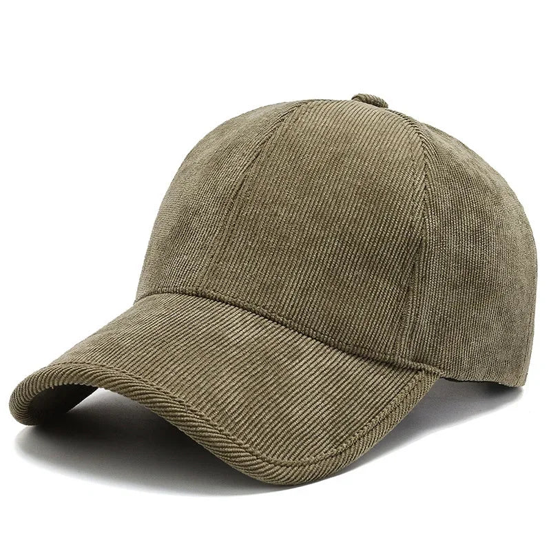 Casquette velours pour homme vert