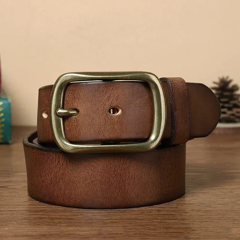 Ceinture cuir homme marron marron / 115 cm