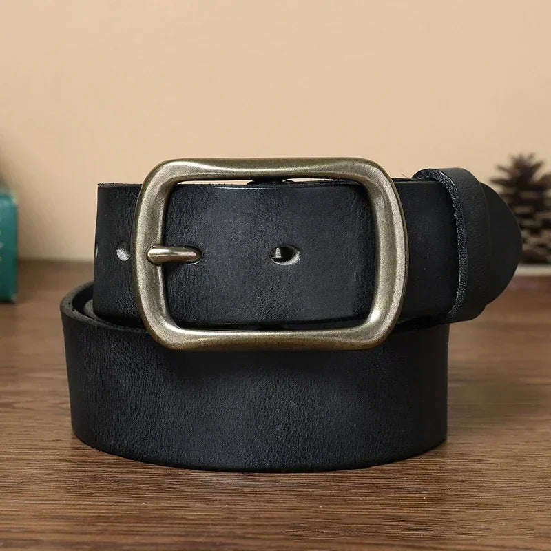 Ceinture cuir homme marron noir / 115 cm