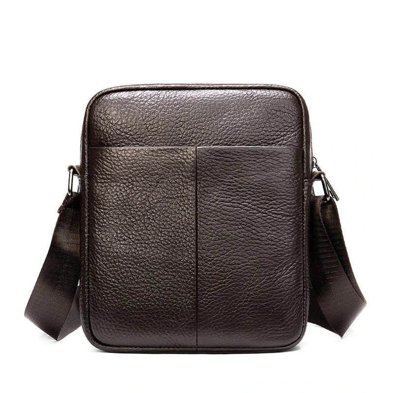 Mini sacoche bandoulière homme marron foncé