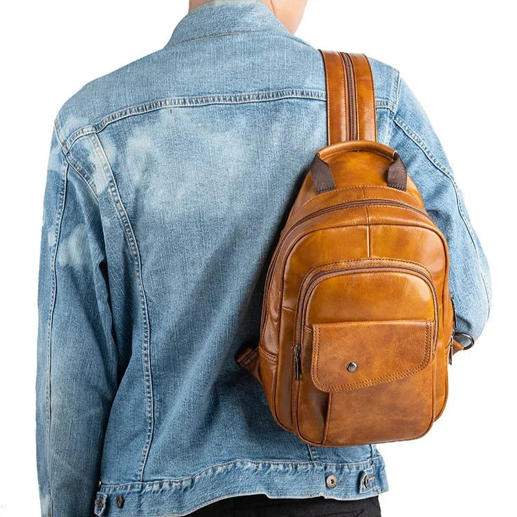 Petit sac à dos homme cuir