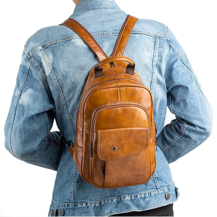 Petit sac à dos homme cuir