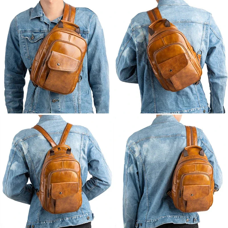 Petit sac à dos homme cuir