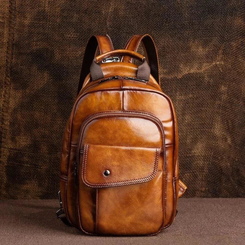 Petit sac à dos homme cuir