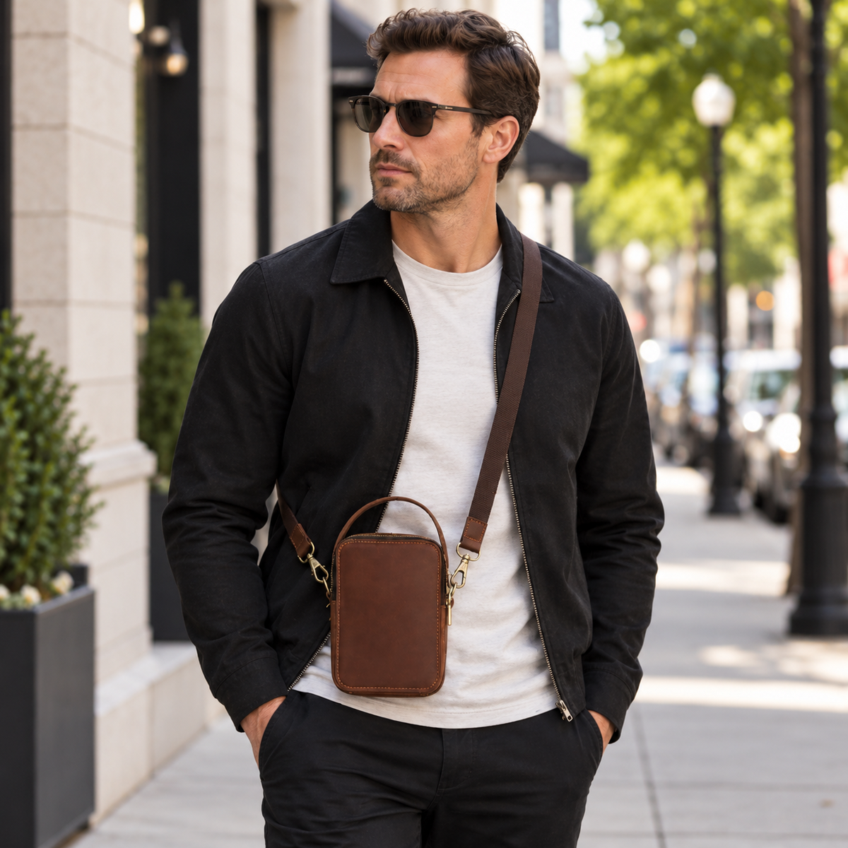 Petite sacoche bandoulière homme