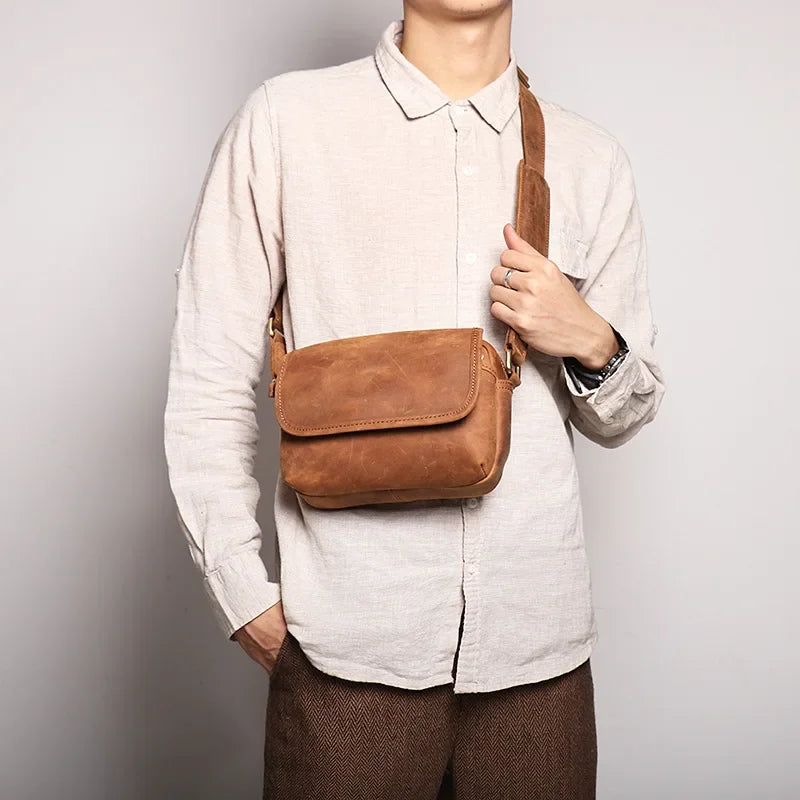 Petite sacoche cuir homme