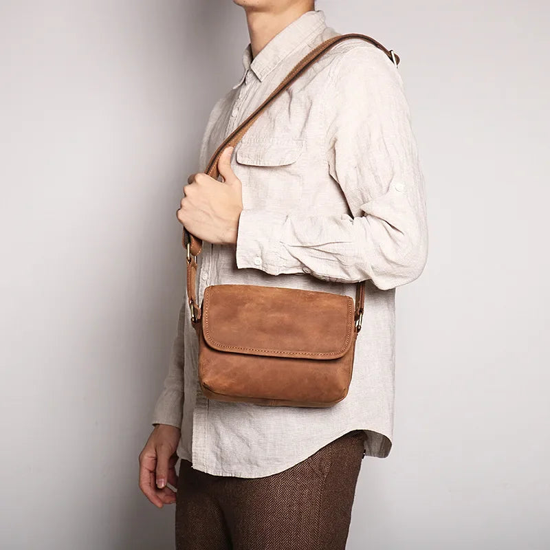 Petite sacoche cuir homme