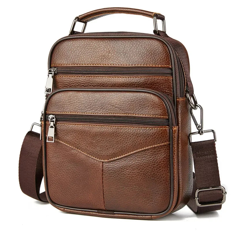Petite sacoche homme cuir marron