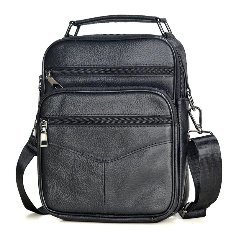 Petite sacoche homme cuir noir