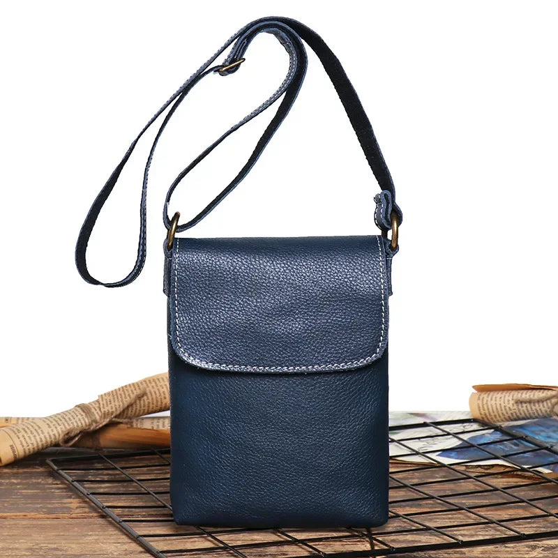 Petite sacoche homme luxe bleu