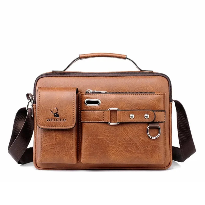 Petite sacoche voyage homme marron