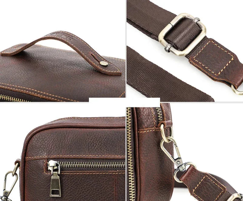Pochette bandoulière cuir pour homme