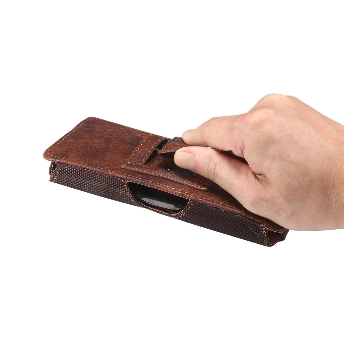 Pochette ceinture en cuir pour homme