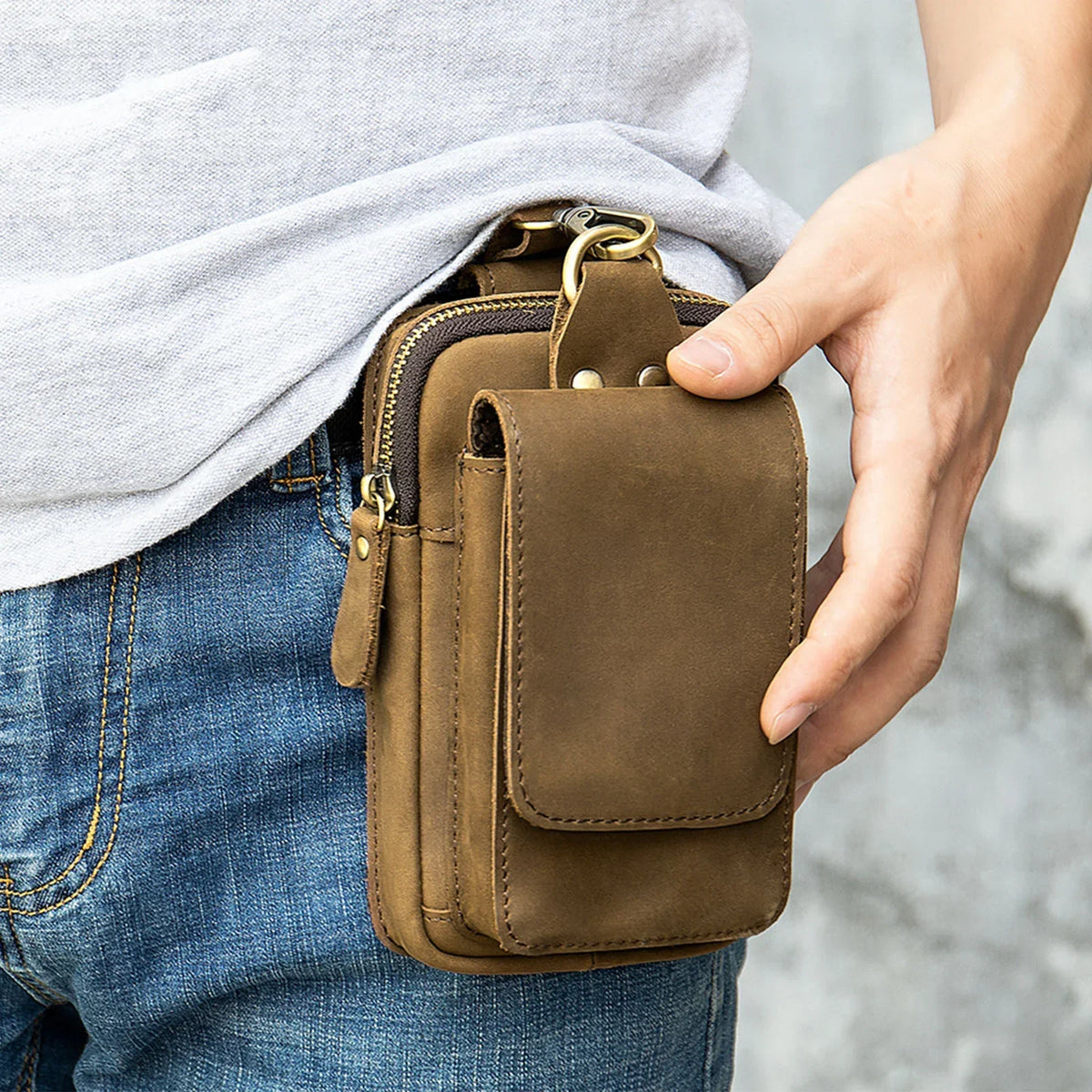 Pochette ceinture homme