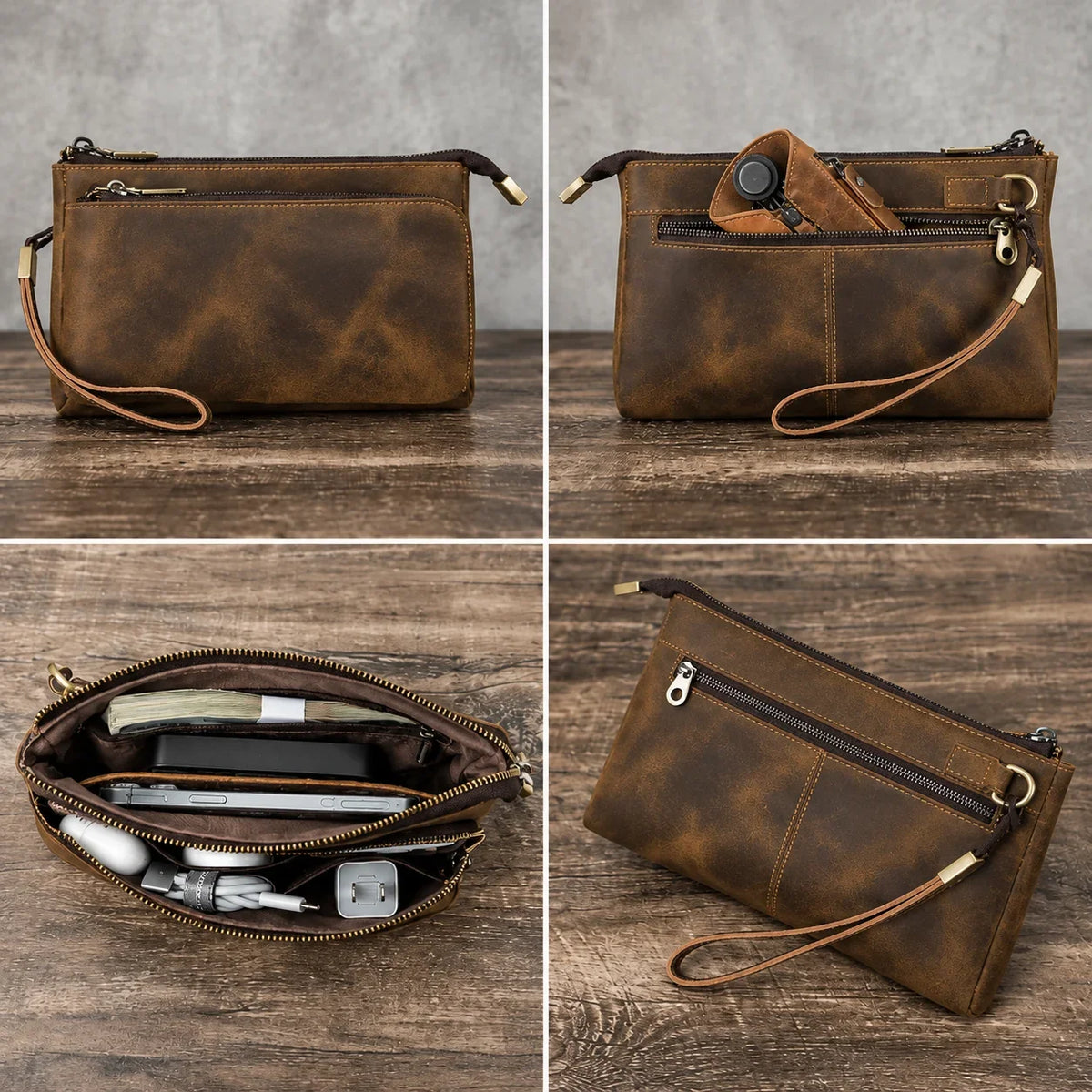 Pochette cuir pour homme