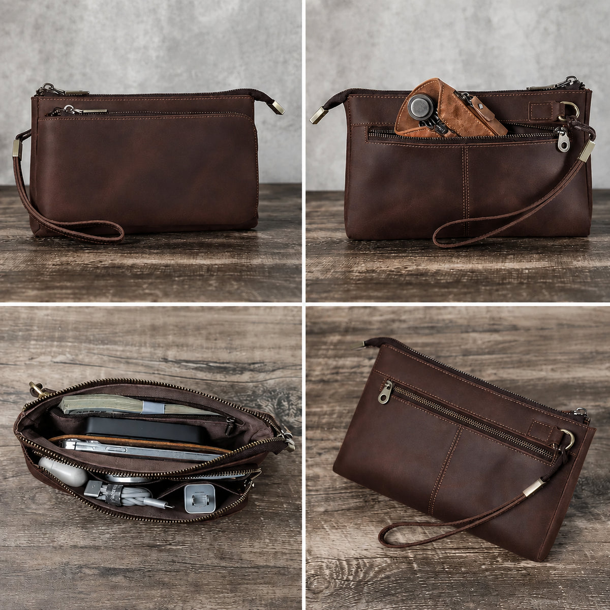 Pochette cuir pour homme