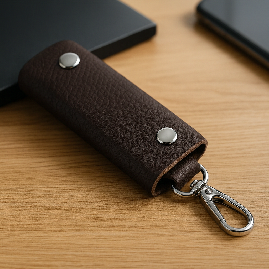 Pochette Porte-Clés Homme en Cuir