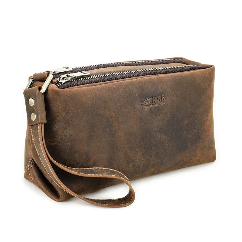 Pochette pour homme en cuir