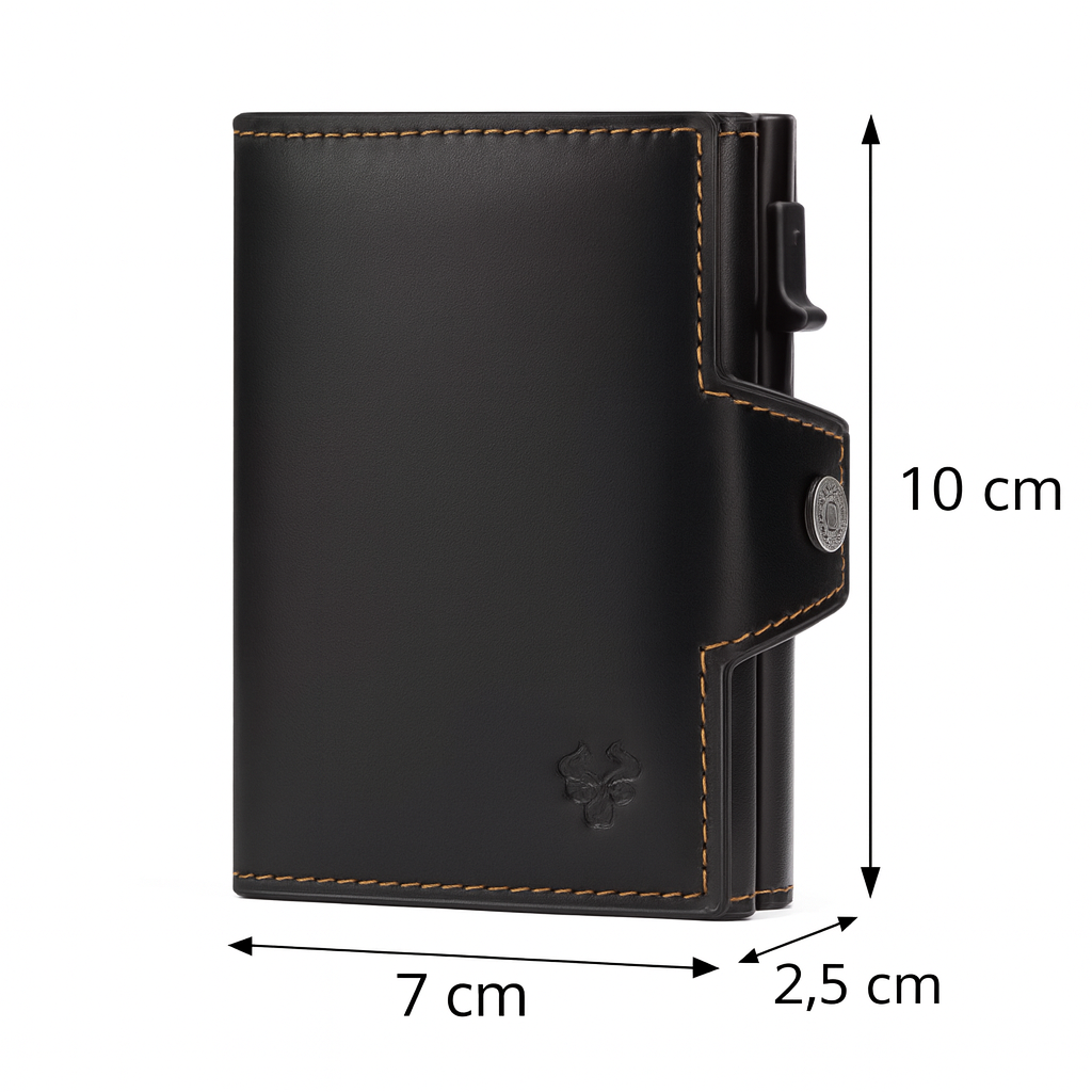 Porte carte homme cuir noir