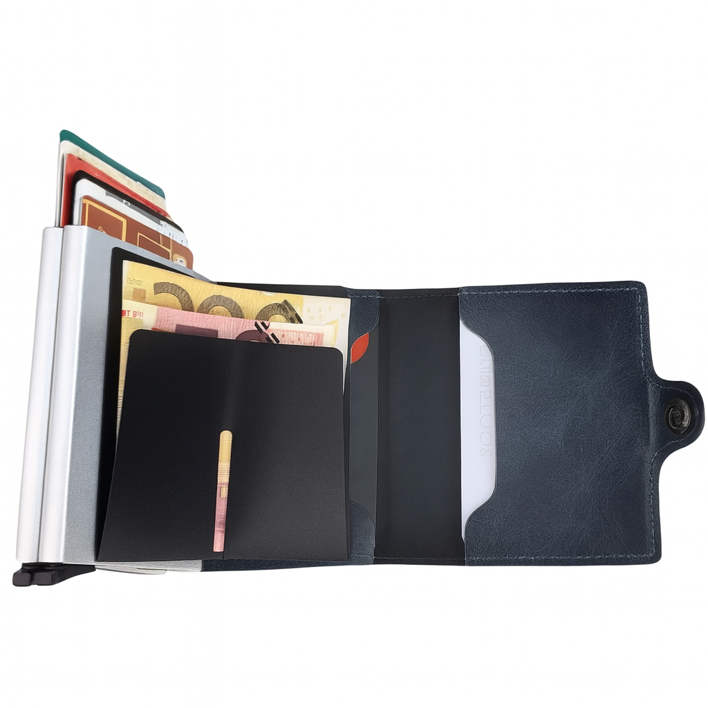 porte cartes pour homme bleu