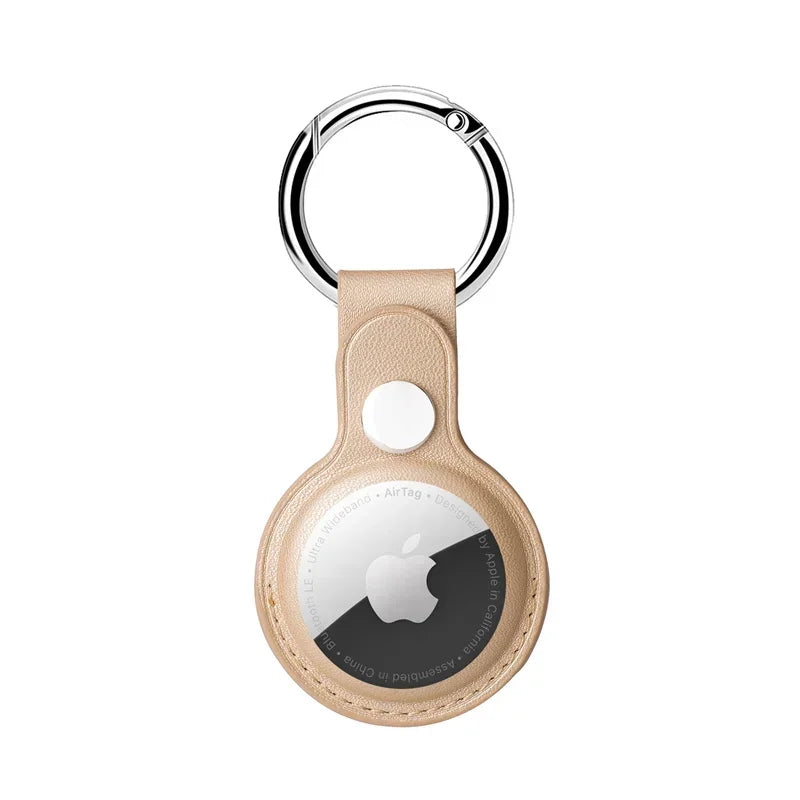 Porte-clés air tag beige