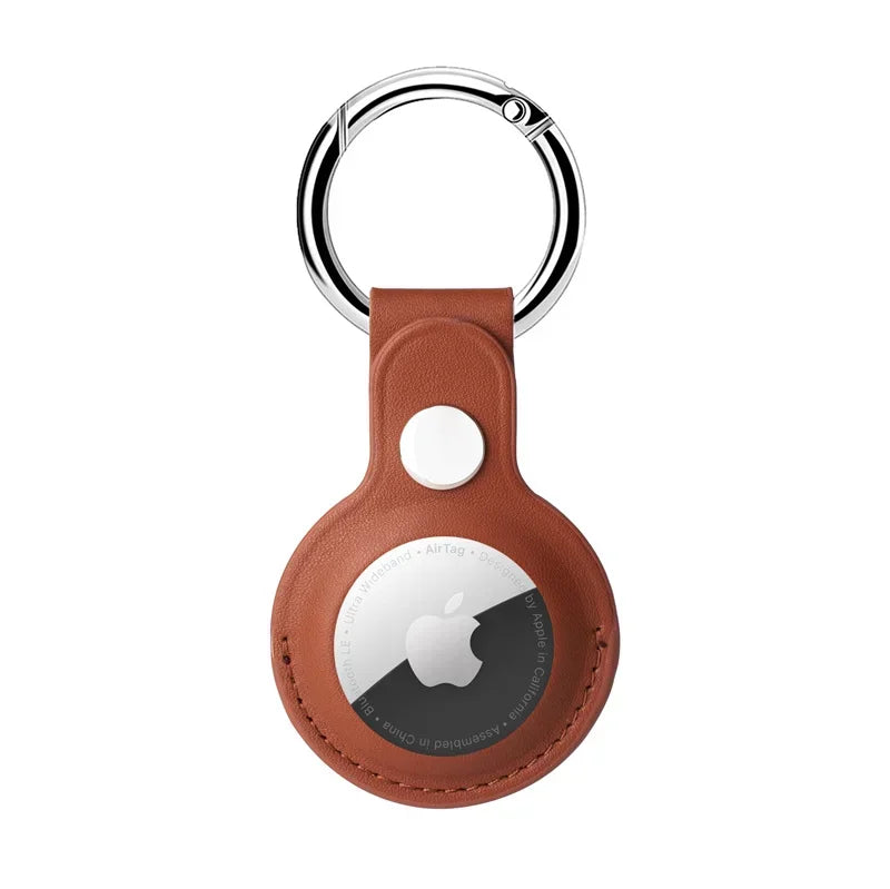 Porte-clés air tag marron