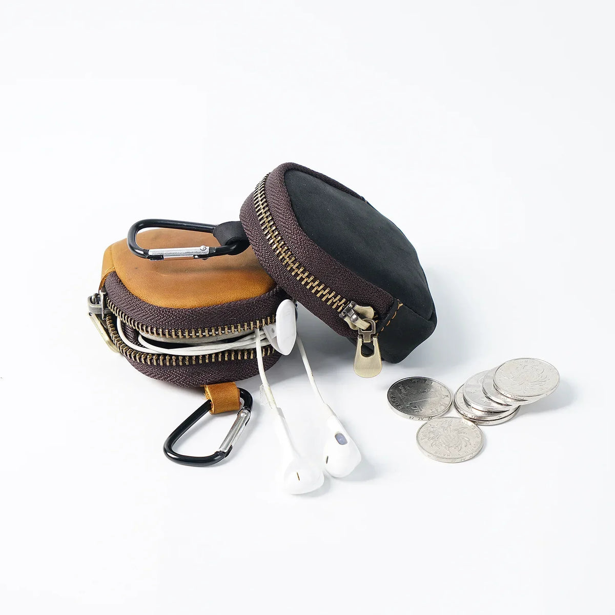 Porte-monnaie porte-clés multifonctions en cuir