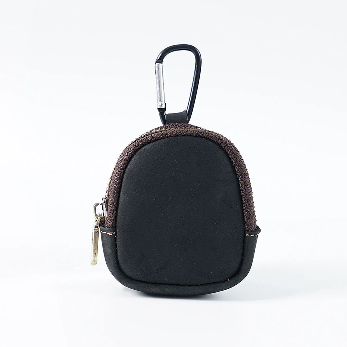 Porte-monnaie porte-clés multifonctions en cuir noir