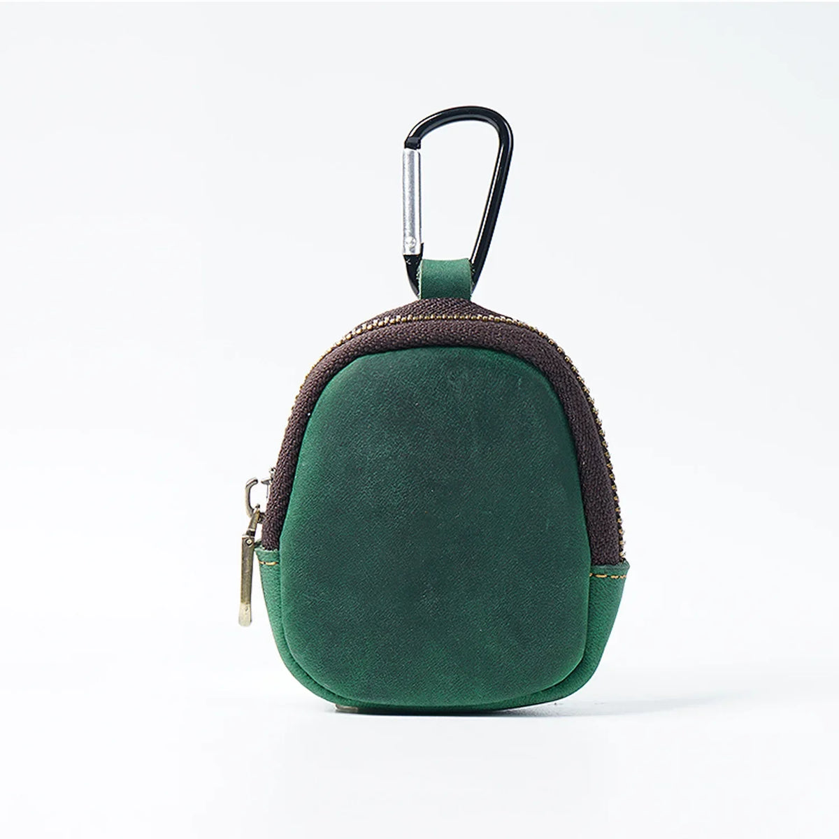 Porte-monnaie porte-clés multifonctions en cuir vert