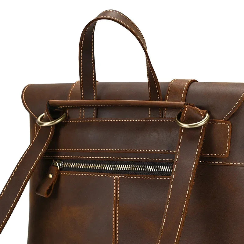 Sac à dos cuir marron