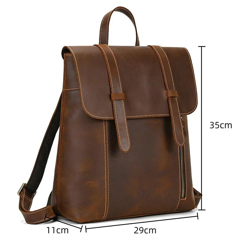 Sac à dos cuir marron