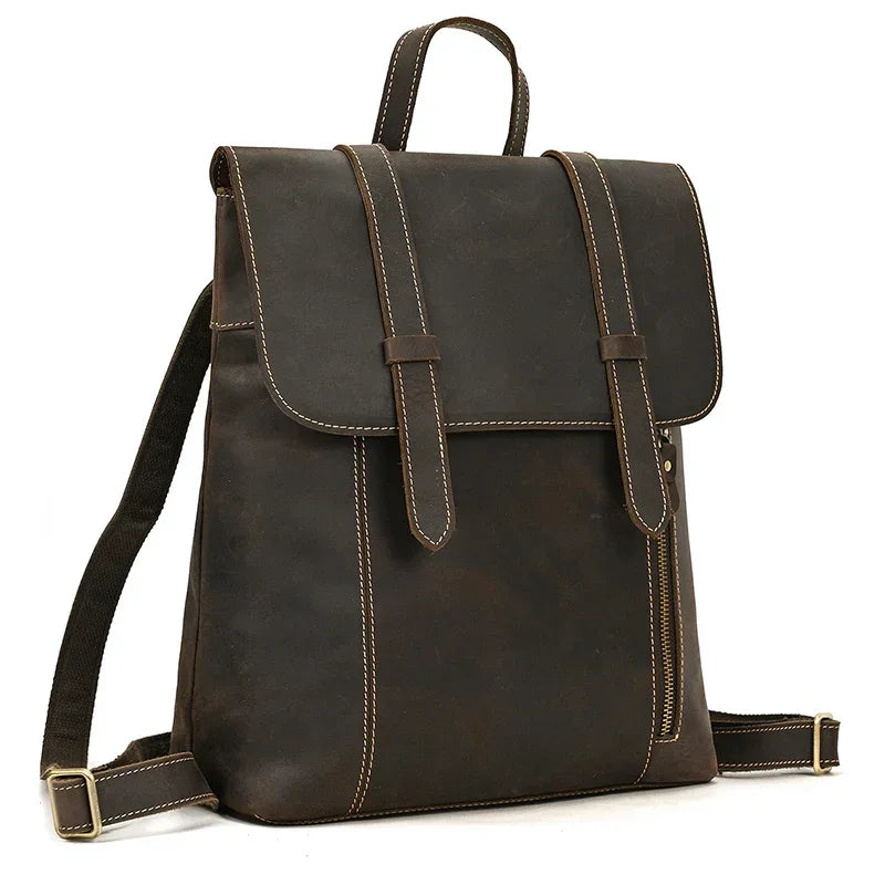 Sac à dos cuir marron