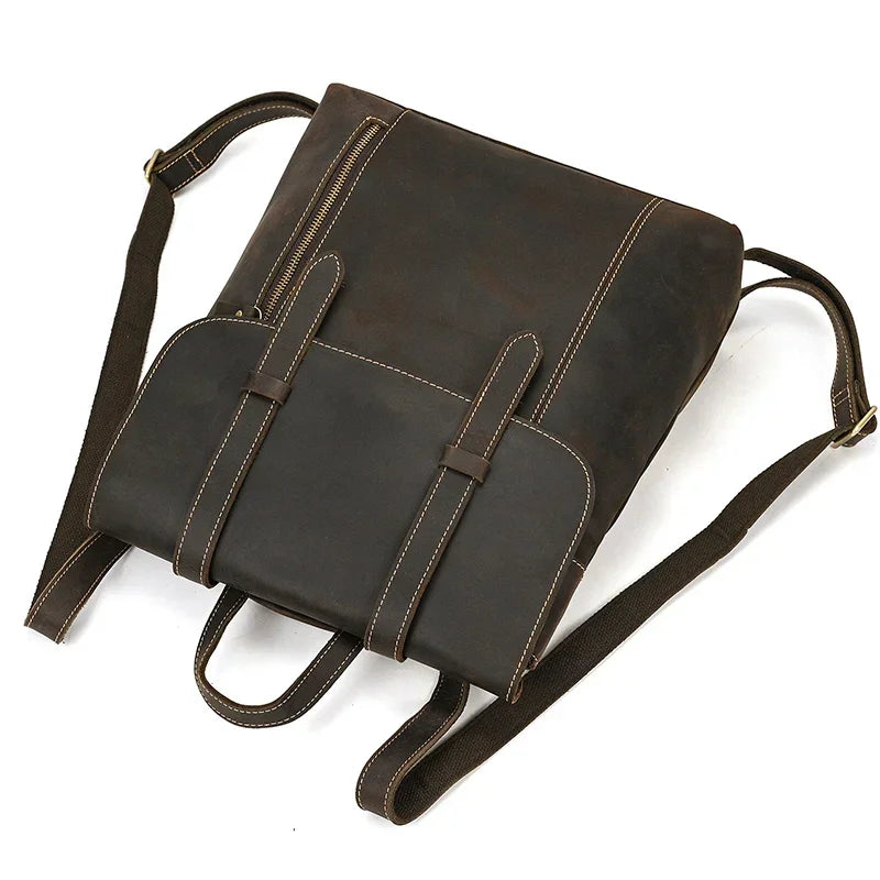 Sac à dos cuir marron