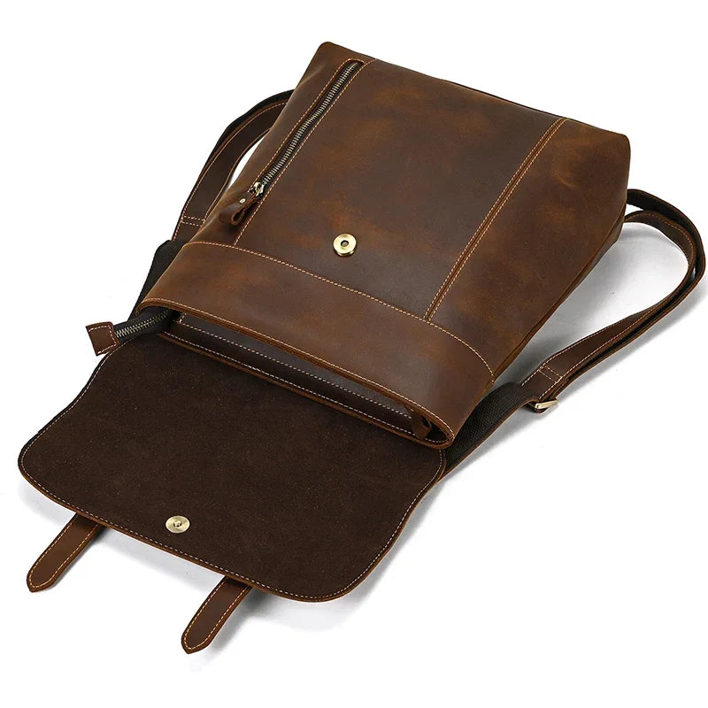 Sac à dos cuir marron