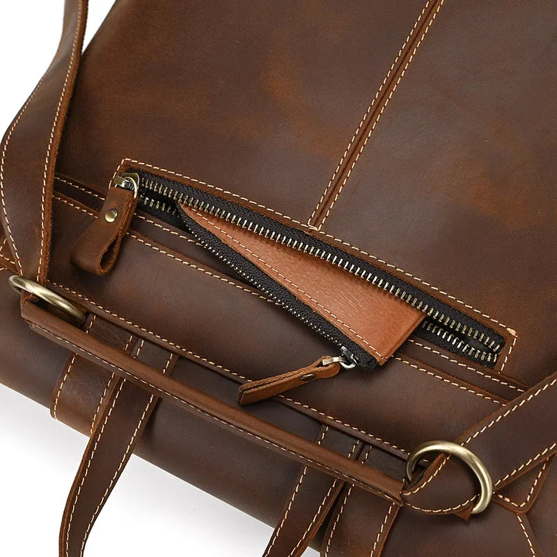 Sac à dos cuir marron