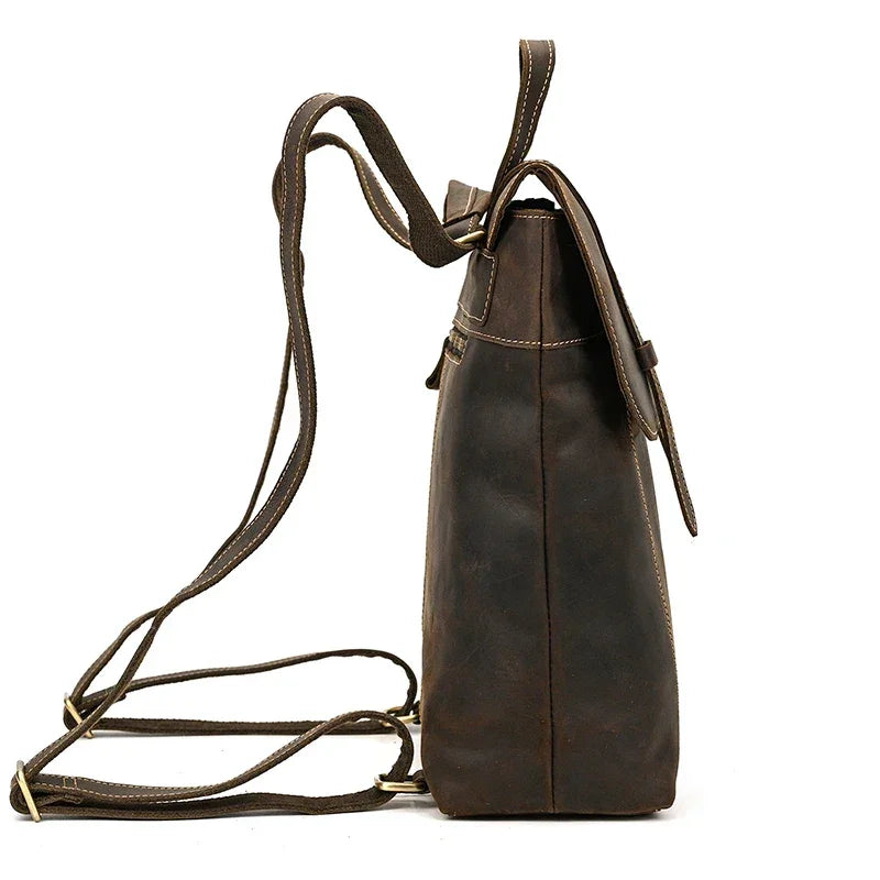 Sac à dos cuir marron