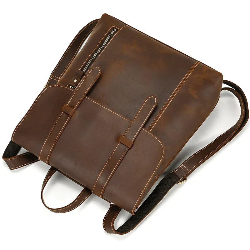 Sac à dos cuir marron
