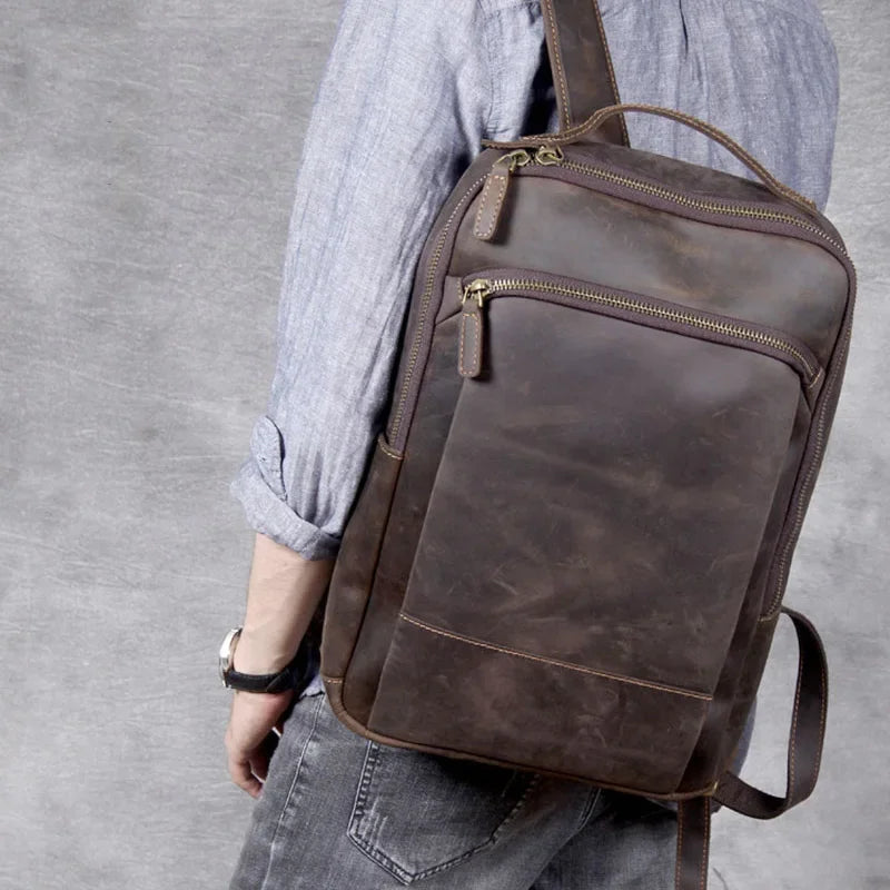 Sac à dos cuir vintage