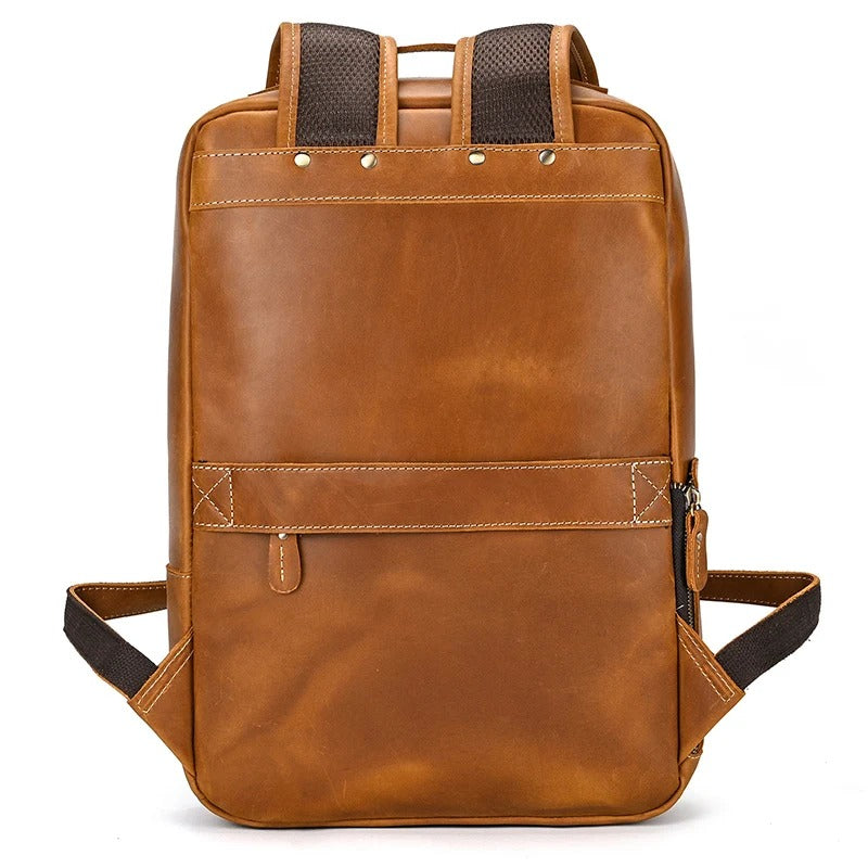 sac a dos cuir vintage marron