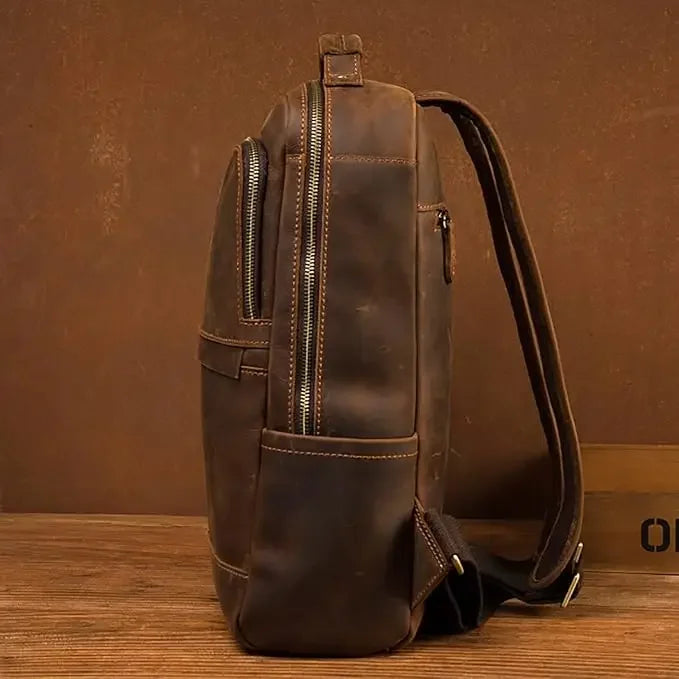 Sac à dos en cuir homme vintage