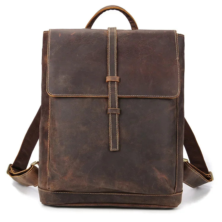Sac à dos en cuir louis marron foncé