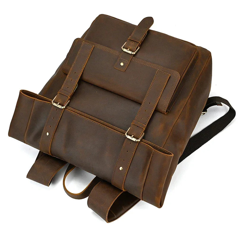 Sac à dos en cuir pour homme vintage