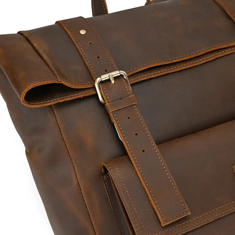 Sac à dos en cuir pour homme vintage