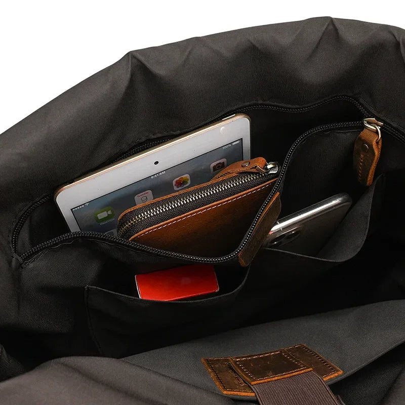 Sac à dos en cuir pour homme vintage