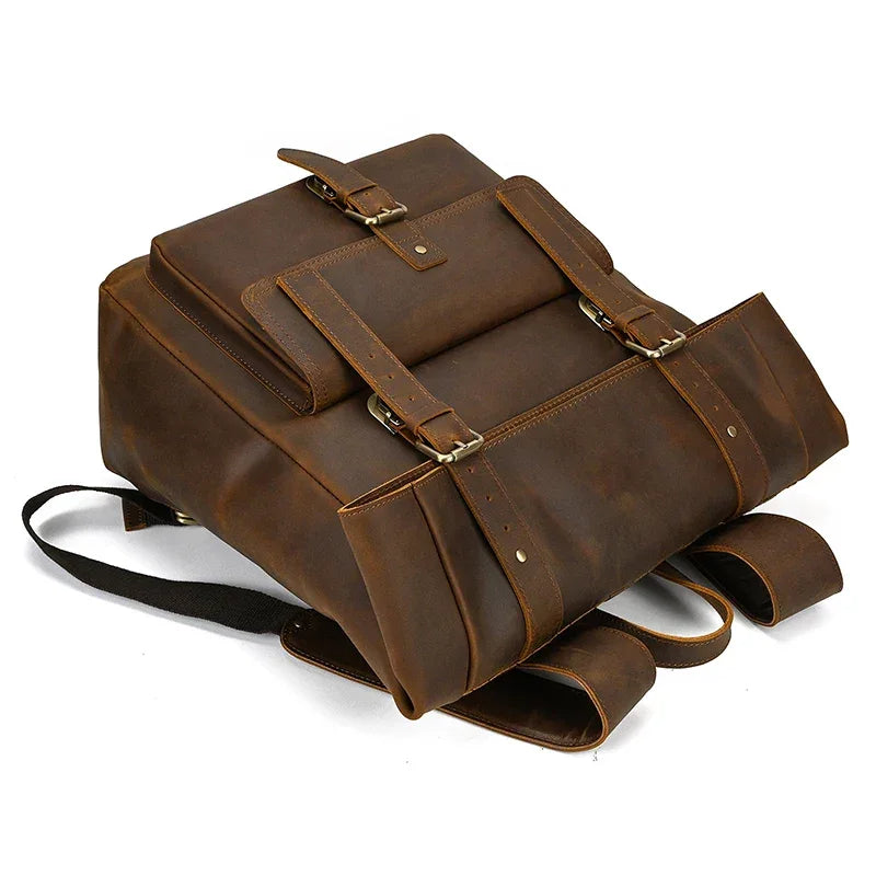 Sac à dos en cuir pour homme vintage