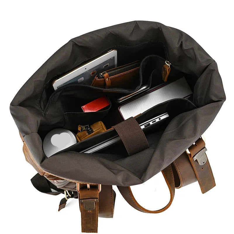 Sac à dos en cuir pour homme vintage