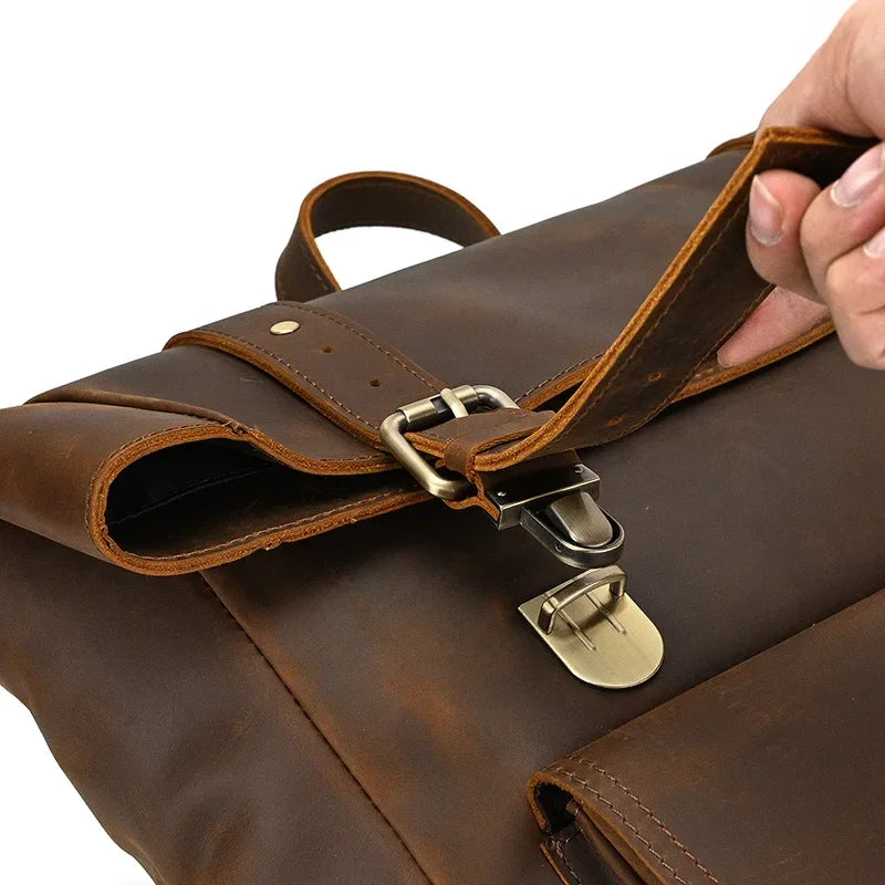 Sac à dos en cuir pour homme vintage